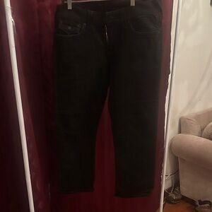 True Religion Women's Black Straight Leg Jeans